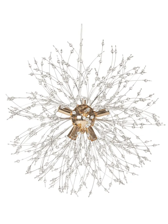 Pendelleuchten TOROLA in Gold/Transparent - (W) 56 x (H) 192 x (L) 56 cm