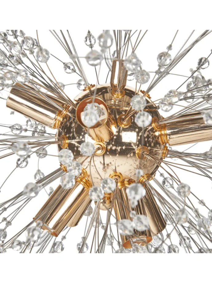 Pendelleuchten TOROLA in Gold/Transparent - (W) 56 x (H) 192 x (L) 56 cm