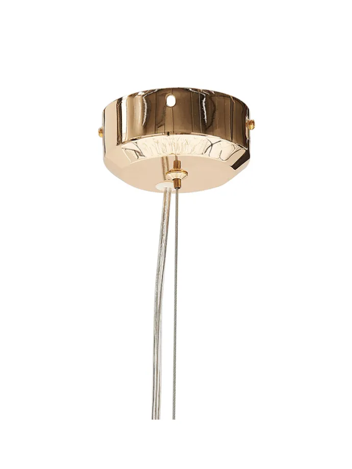 Pendelleuchten TOROLA in Gold/Transparent - (W) 56 x (H) 192 x (L) 56 cm
