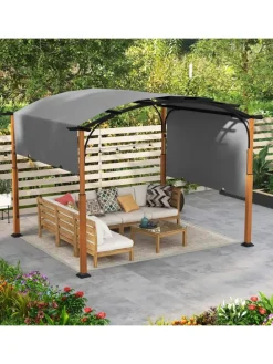 Pergola mit ausziehbarem Dach 3,6x3m in Grau