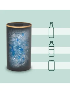 Pfandflaschen Sammelbehälter in Schwarz - 100 l