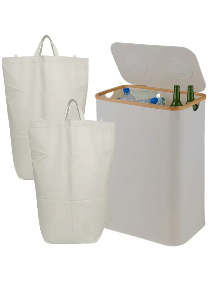 Pfandflaschen-Sammelbehälter in Beige - 140 Liter