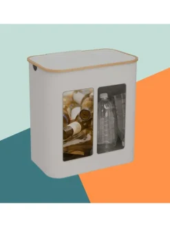 Pfandflaschen-Sammelbehälter in Beige - 140 Liter