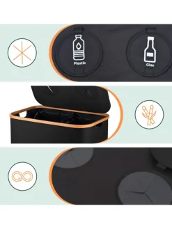 Pfandflaschen-Sammelbehälter in Schwarz - 140 Liter