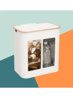 Pfandflaschen-Sammelbehälter in Weiß - 140 Liter