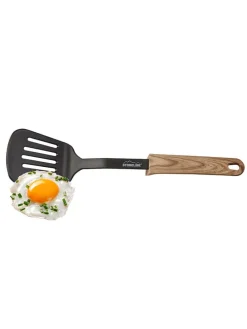 Pfannenwender in Schwarz/ Hellbraun - (L)33 cm