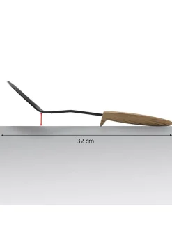 Pfannenwender in Schwarz/ Hellbraun - (L)33 cm