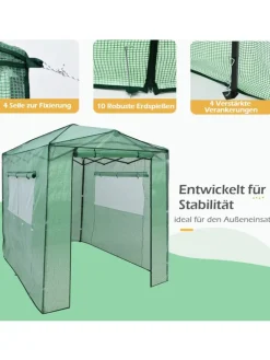 Pflanzenhaus 180x250x230cm in Grün