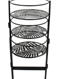 Pflanzenständer in Schwarz - (B)66,5 x (H)50 x (T)21 cm