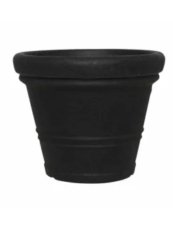 Pflanzgefäß Amalia 35, Ø 35x28 cm in Schwarz/Granit in Schwarz/Granit