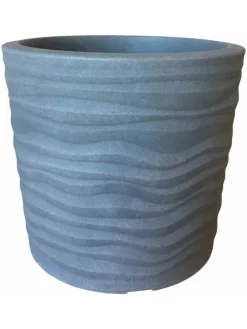 Pflanzgefäß "Madrid 35", Ø 35x30 cm in Grau in Grau