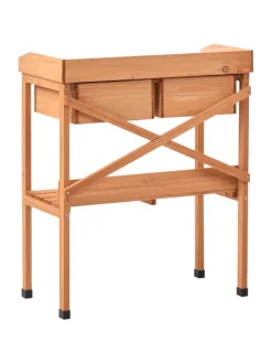 Pflanztisch RAVANUSA in Braun - (W) 77 x (H) 89 x (L) 37 cm