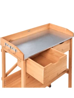 Pflanztisch RAVANUSA in Braun - (W) 77 x (H) 89 x (L) 37 cm