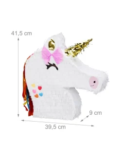 Pinata Einhorn in Weiß