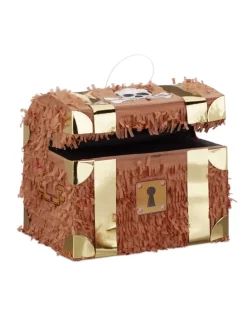 Pinata Schatzkiste in Braun