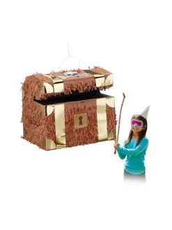 Pinata Schatzkiste in Braun