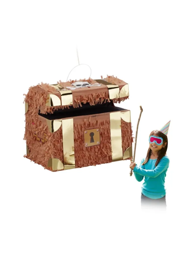 Pinata Schatzkiste in Braun