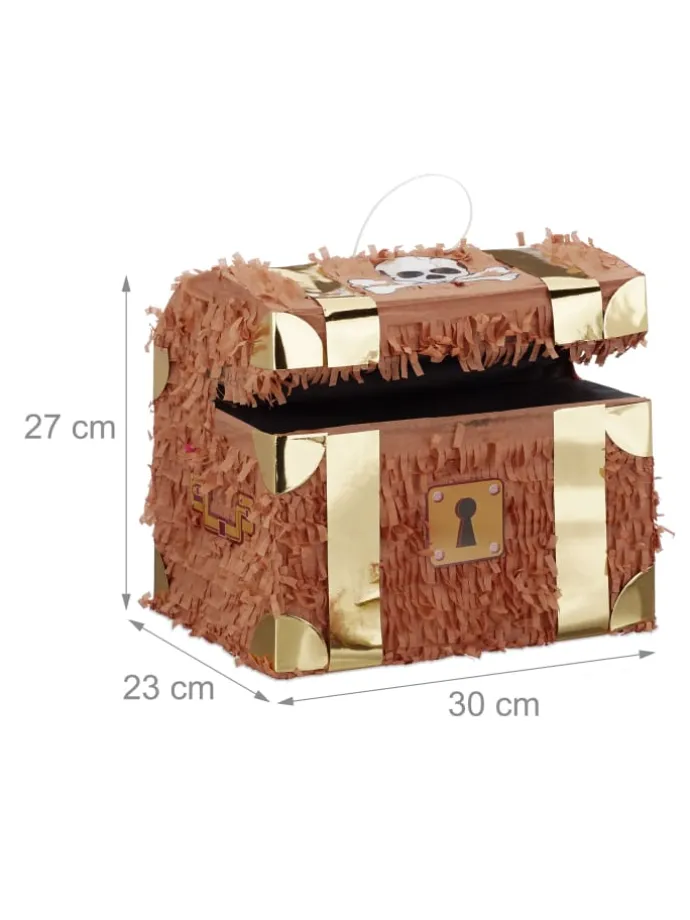 Pinata Schatzkiste in Braun