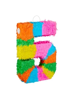 Pinata Zahl 5 in Bunt