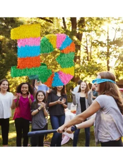 Pinata Zahl 6 in Bunt