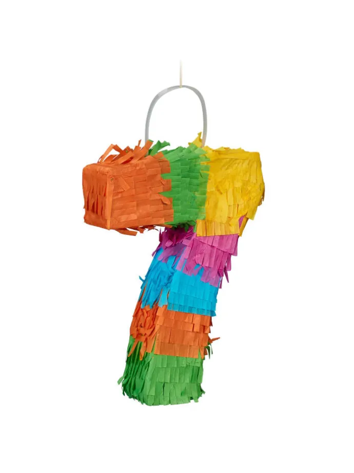 Pinata "Zahl 7" in Bunt