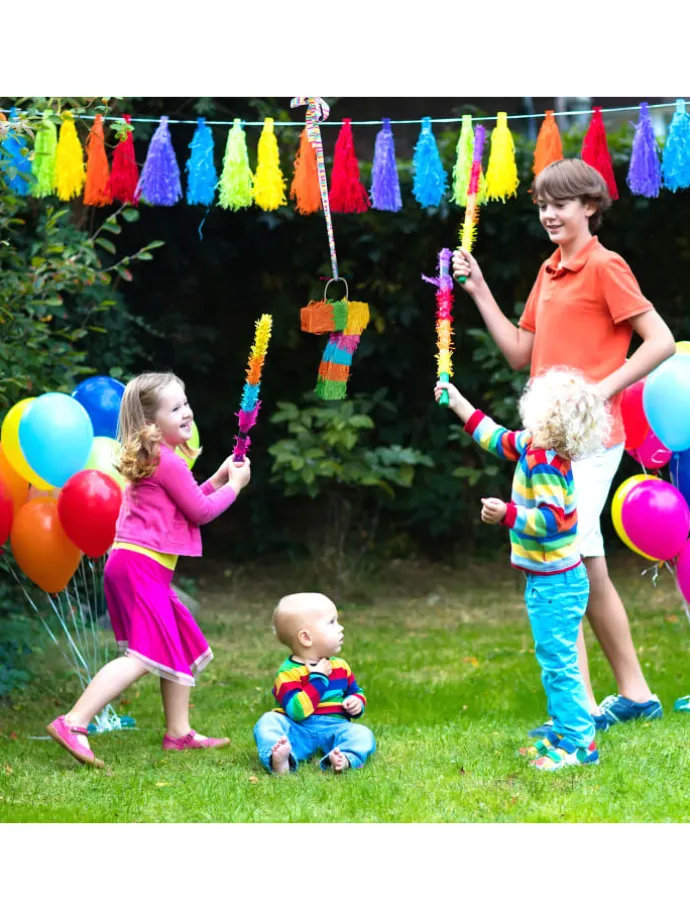 Pinata "Zahl 7" in Bunt