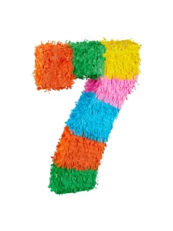Pinata Zahl 7 in Bunt