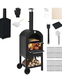 Pizzaofen Outdoor in Schwarz