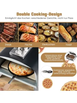 Pizzaofen Outdoor in Schwarz