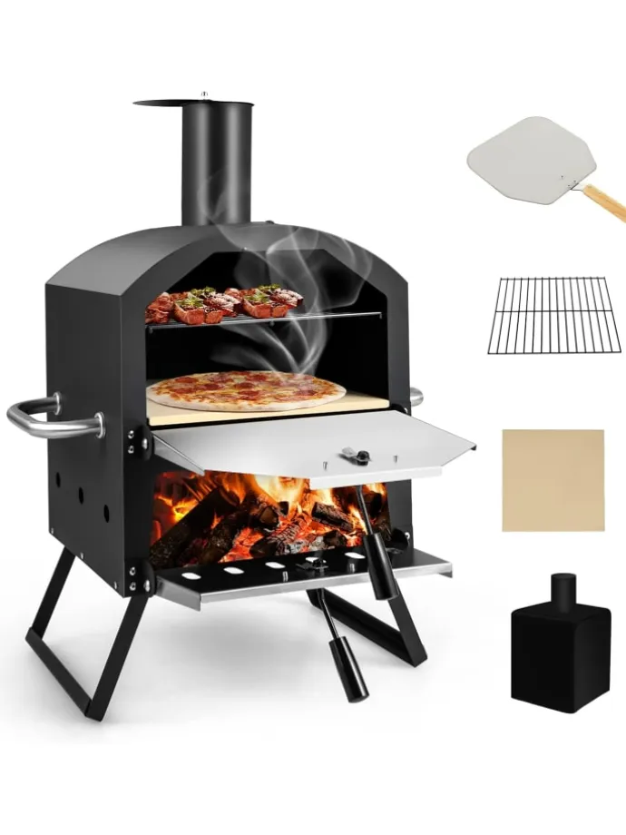 Pizzaofen Outdoor in Schwarz