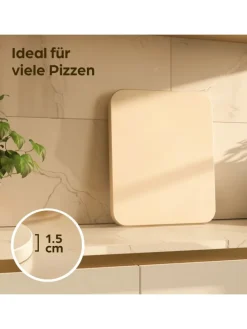 Pizzastein eckig für Backofen und Grill - Für knusprigen Boden -