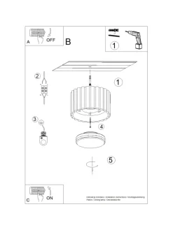 Plafond ZORA 1 beige H 6 cm
