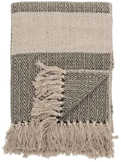 Plaid "Fidan" in Grün/ Beige - (L)160 x (B)130 cm