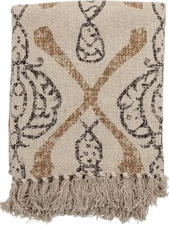 Plaid "Freddy" in Beige - (L)160 x (B)130 cm