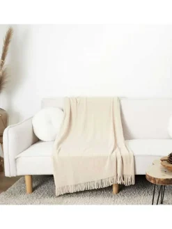 Plaid in Beige - (L)150 x (B)120 cm