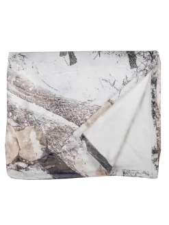 Plaid in Grau/ Braun - (L)170 x (B)130 cm