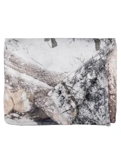 Plaid in Grau/ Braun - (L)170 x (B)130 cm