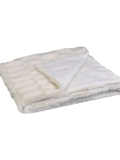 Plaid in Weiß - (L)150 x (B)120