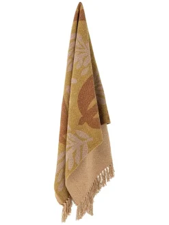 Plaid "Lark" in Beige/ Gelb - (L)160 x (B)130 cm