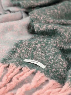 Plaid "Marty" in Grau/ Grün/ Rosa