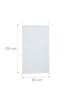 Plissee in Weiß - (L)130 x (B)60 cm