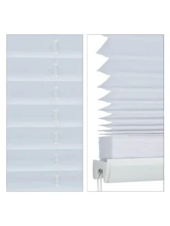 Plissee in Weiß - (L)130 x (B)60 cm