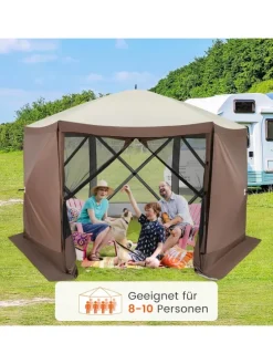 Pop-up Pavillon 3,5x3,5m in Braun