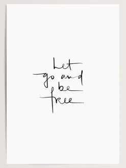 Poster / Kunstdruck "Let go and be free" I Ohne Rahmen
