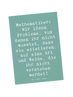 Postkarte Spruch Mathematiker Magie mit Spruch in Meeresbrise