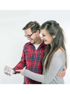 Postkarte Stiefvater Held mit Spruch in Weiß