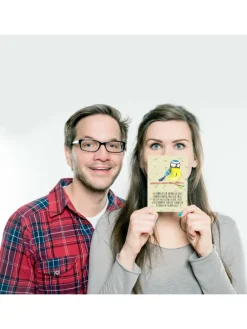 Postkarte Vogel Blaumeise mit Spruch in Blumig