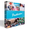 Postkartenalbum in Blau/ Bunt - (L)37,5 x (B)34,3 cm