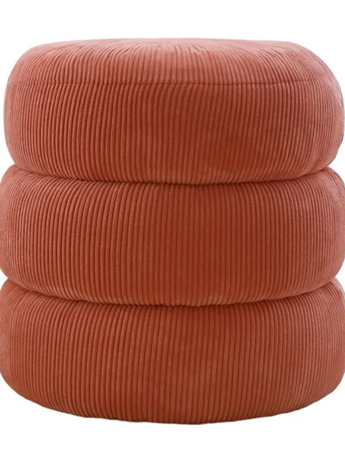 Pouf "Boum" in Rot - (H)40 x Ø 40 cm