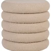 Pouf in Beige - (B)44 x (H)44 cm